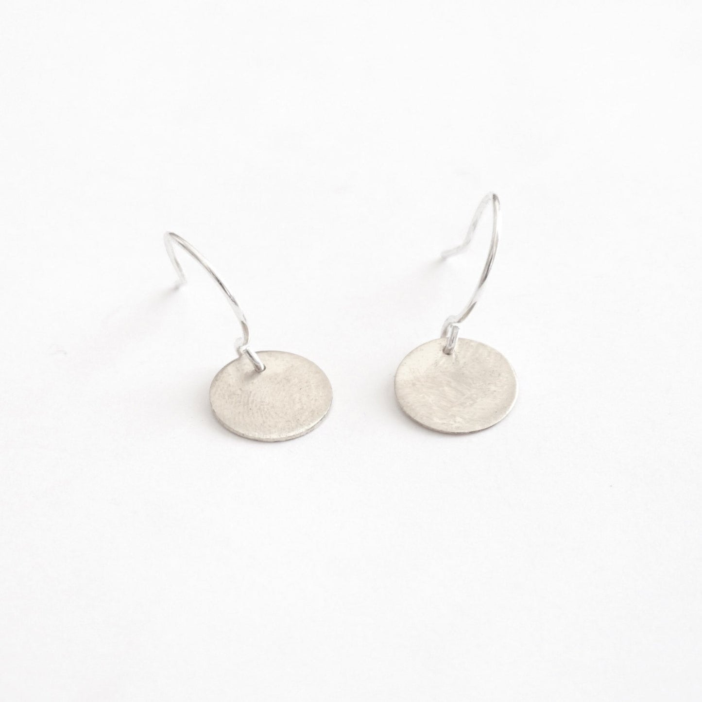 11mm Circle Disc Dangle Drop earrings 045 - Patination Design