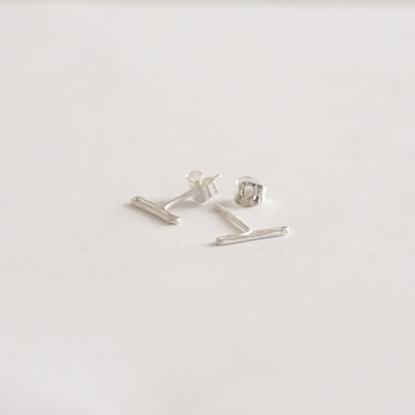 11mm Staple Stud Earring 009 - Patination Design