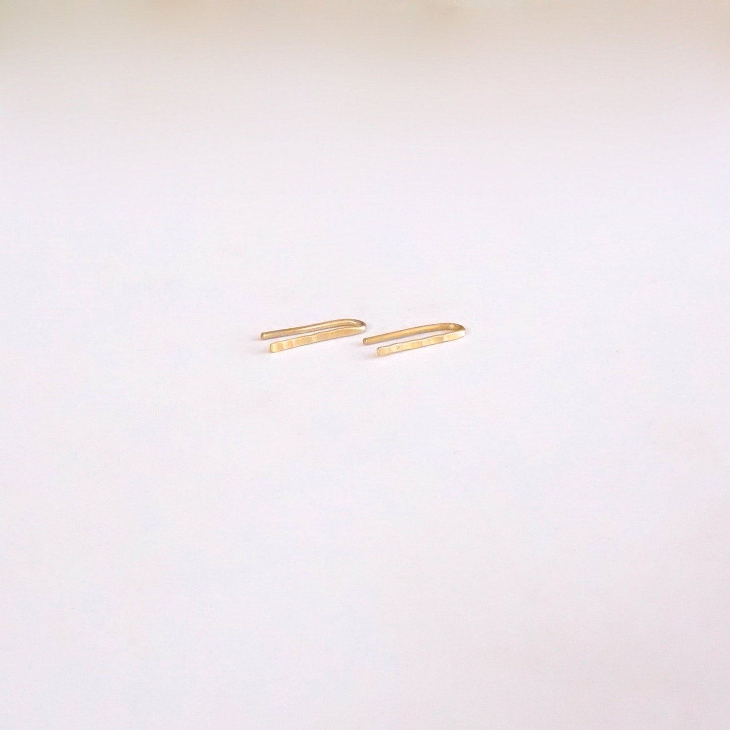 13.5mm Tiny Ear Climber Earrings 019 - Patination Design
