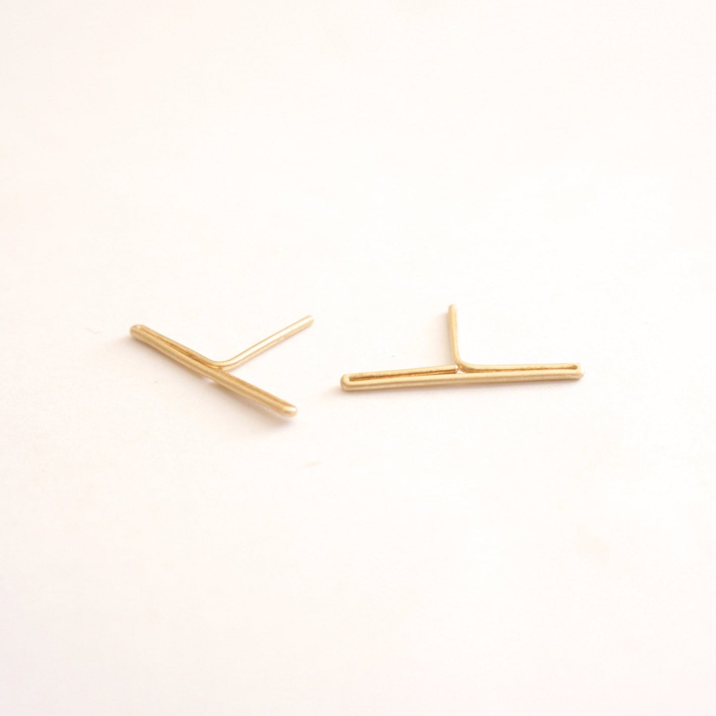 3/4" Staple Stud Earring 041 - Patination Design