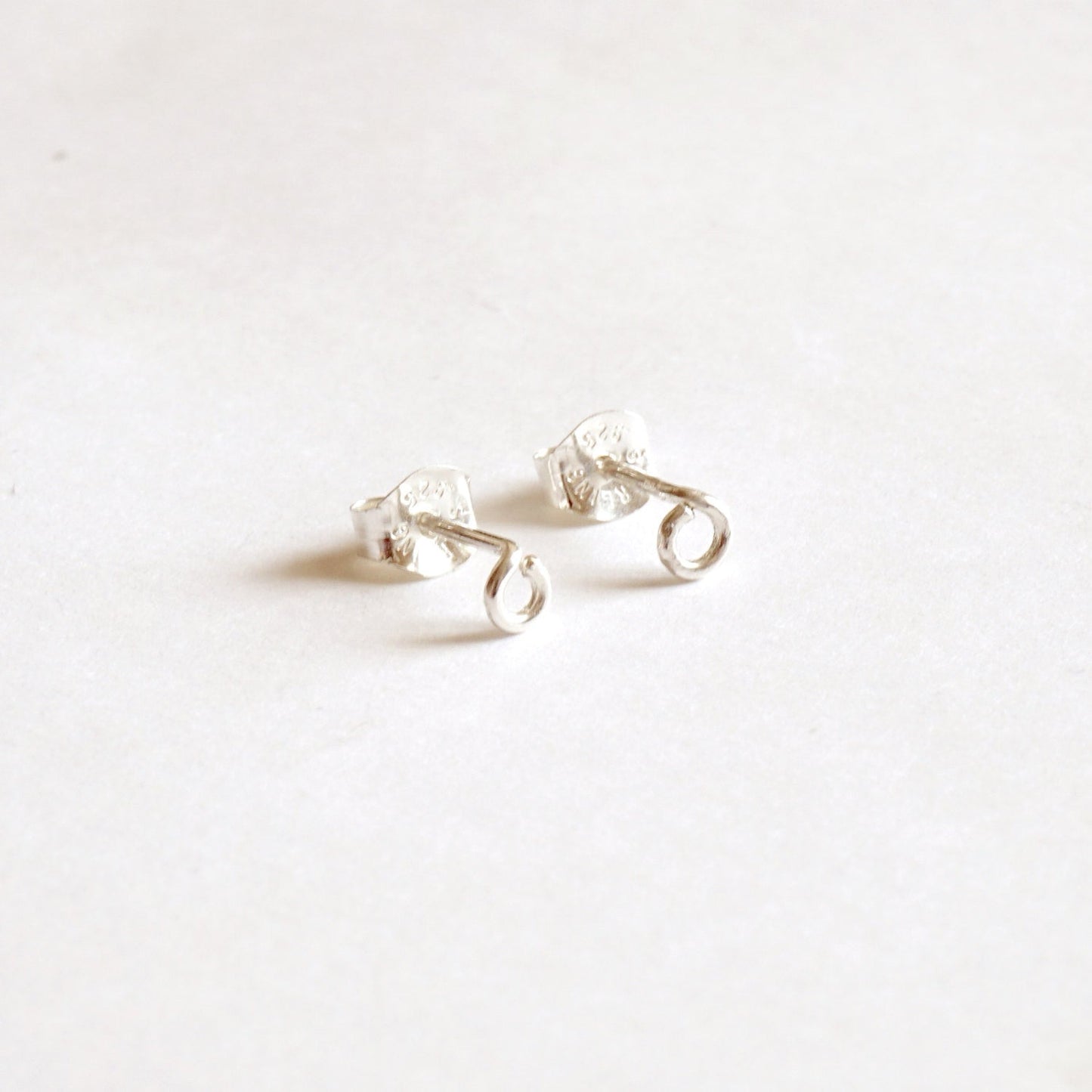 3mm Open Circle Stud Earrings 043 - Patination Design