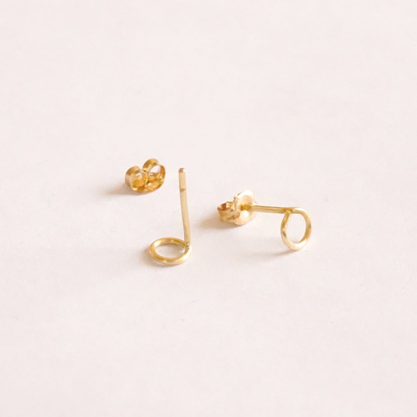 5mm Open Circle Stud Earrings 017 - Patination Design