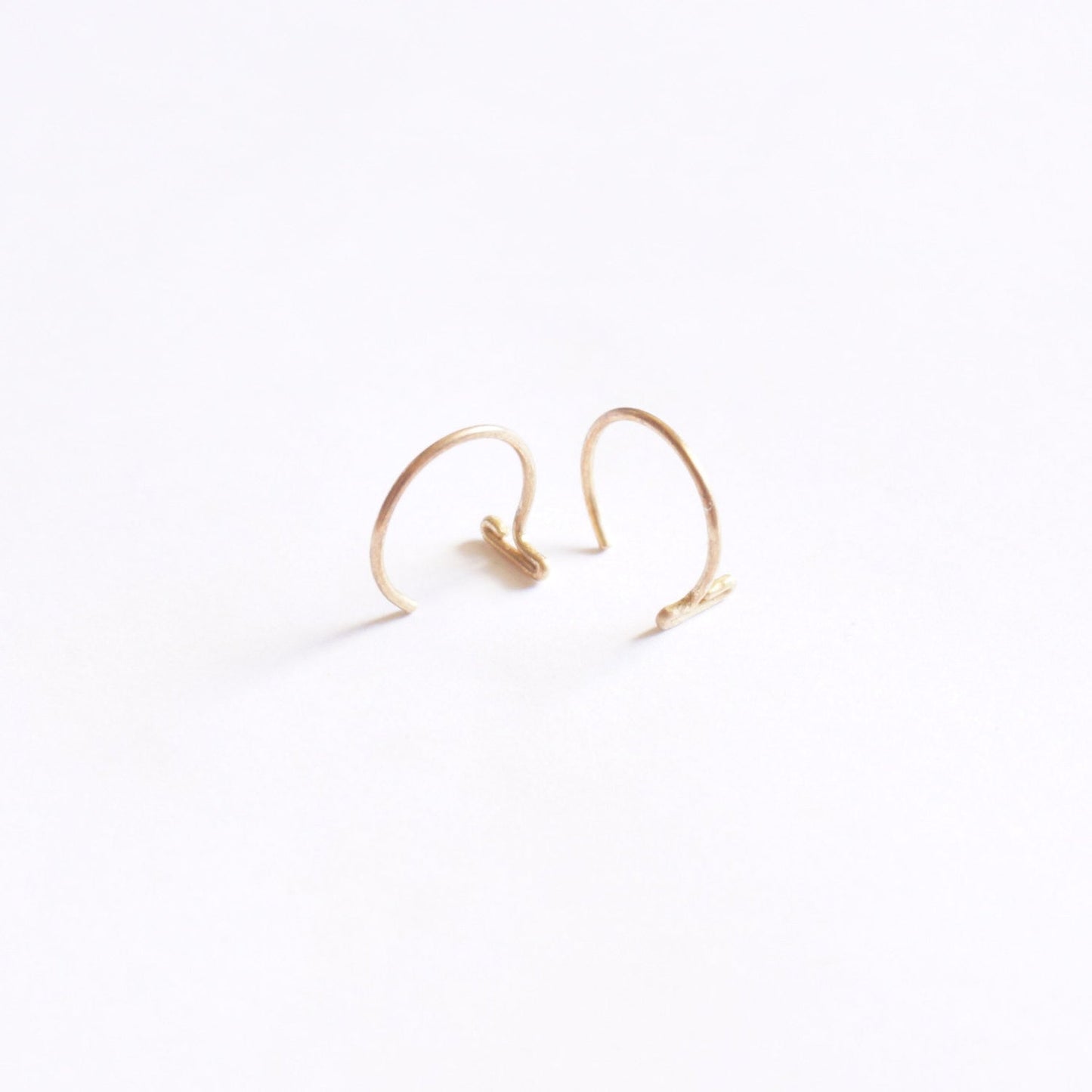 6mm Bar Ear Hugger Earring 042 - Patination Design