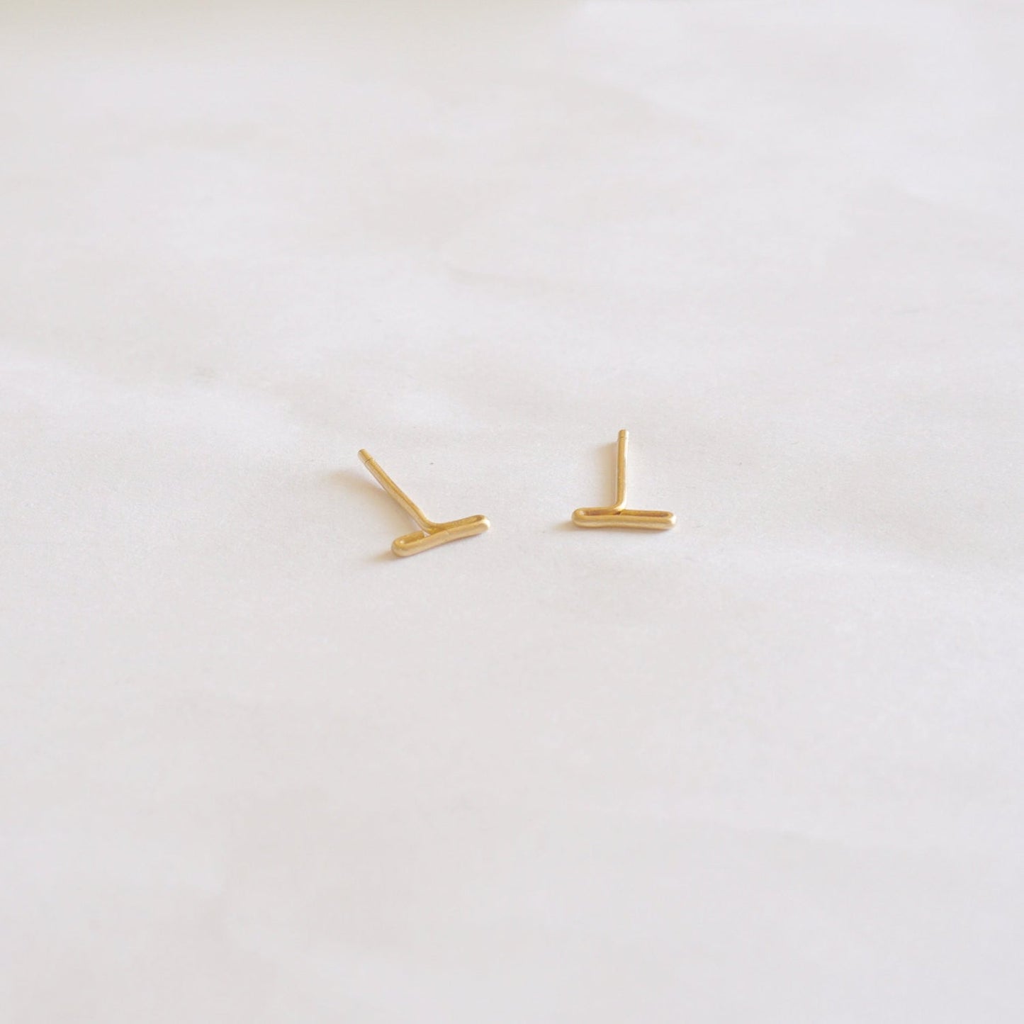 7mm Bar Stud Earrings 032 - Patination Design