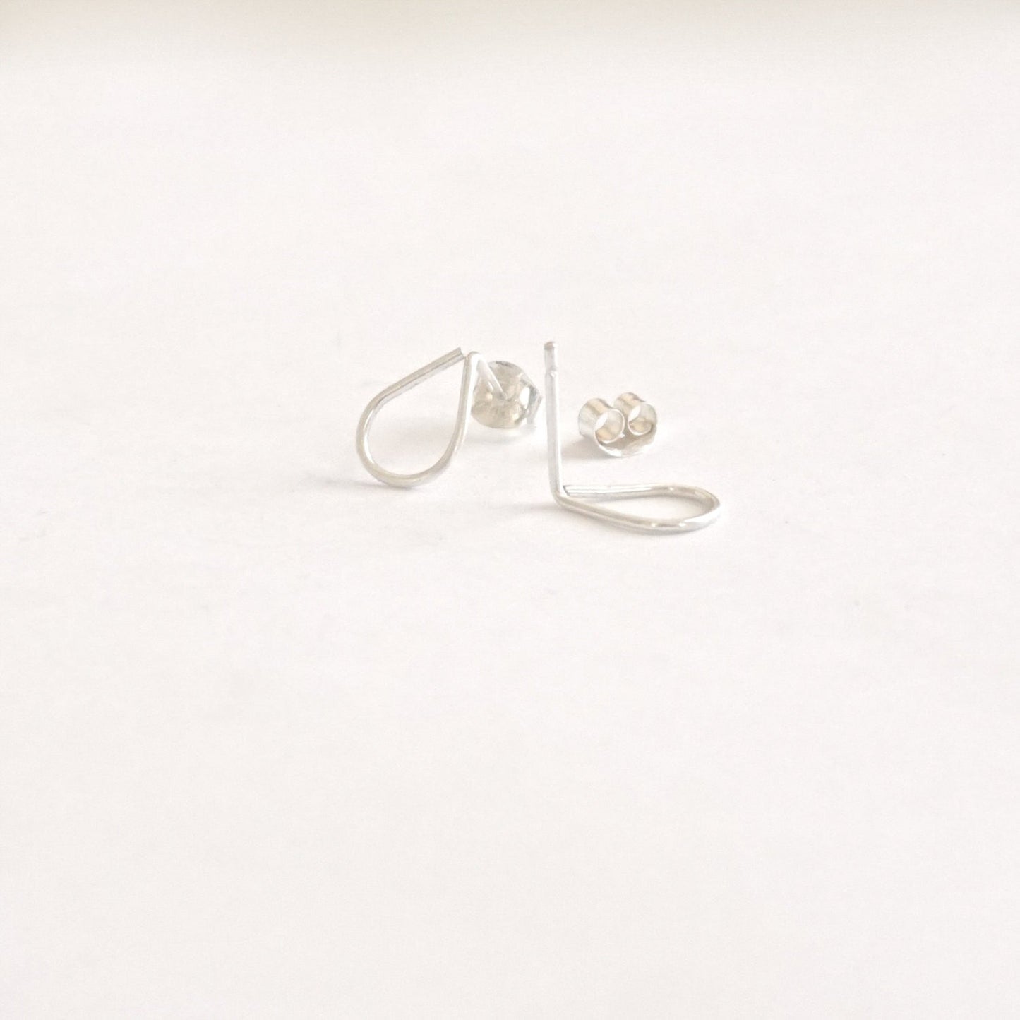 7mm Open Drop Stud Earrings 022 - Patination Design