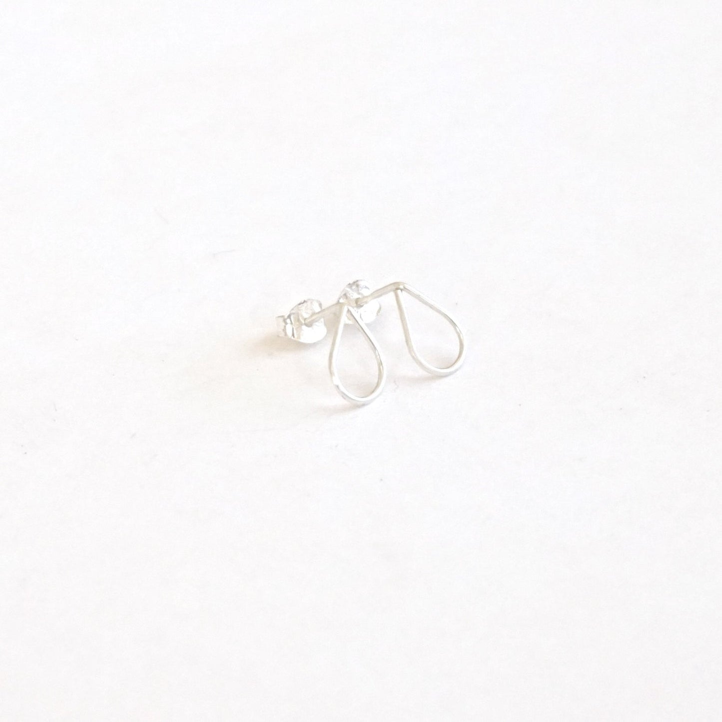 7mm Open Drop Stud Earrings 022 - Patination Design