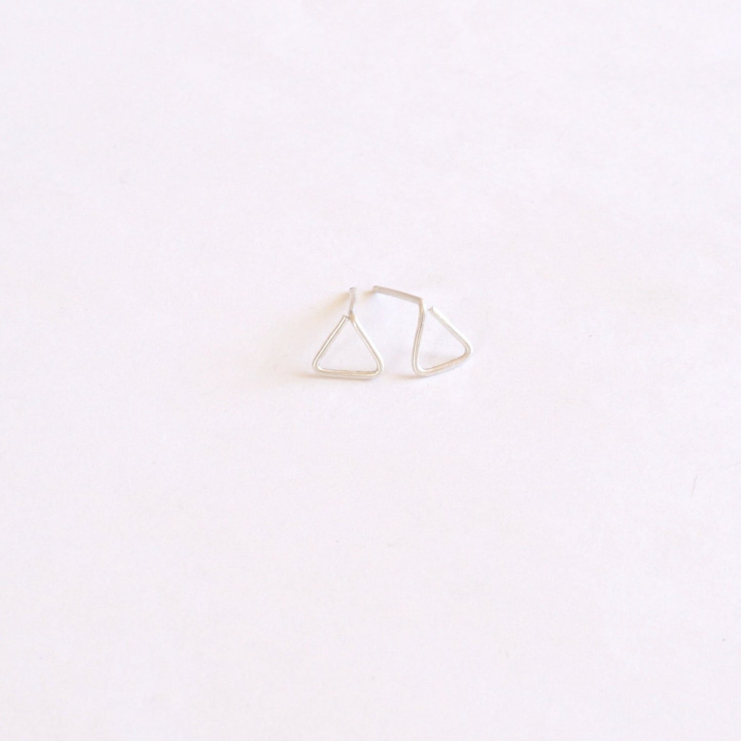7mm Open Triangle Stud Earring 012 - Patination Design