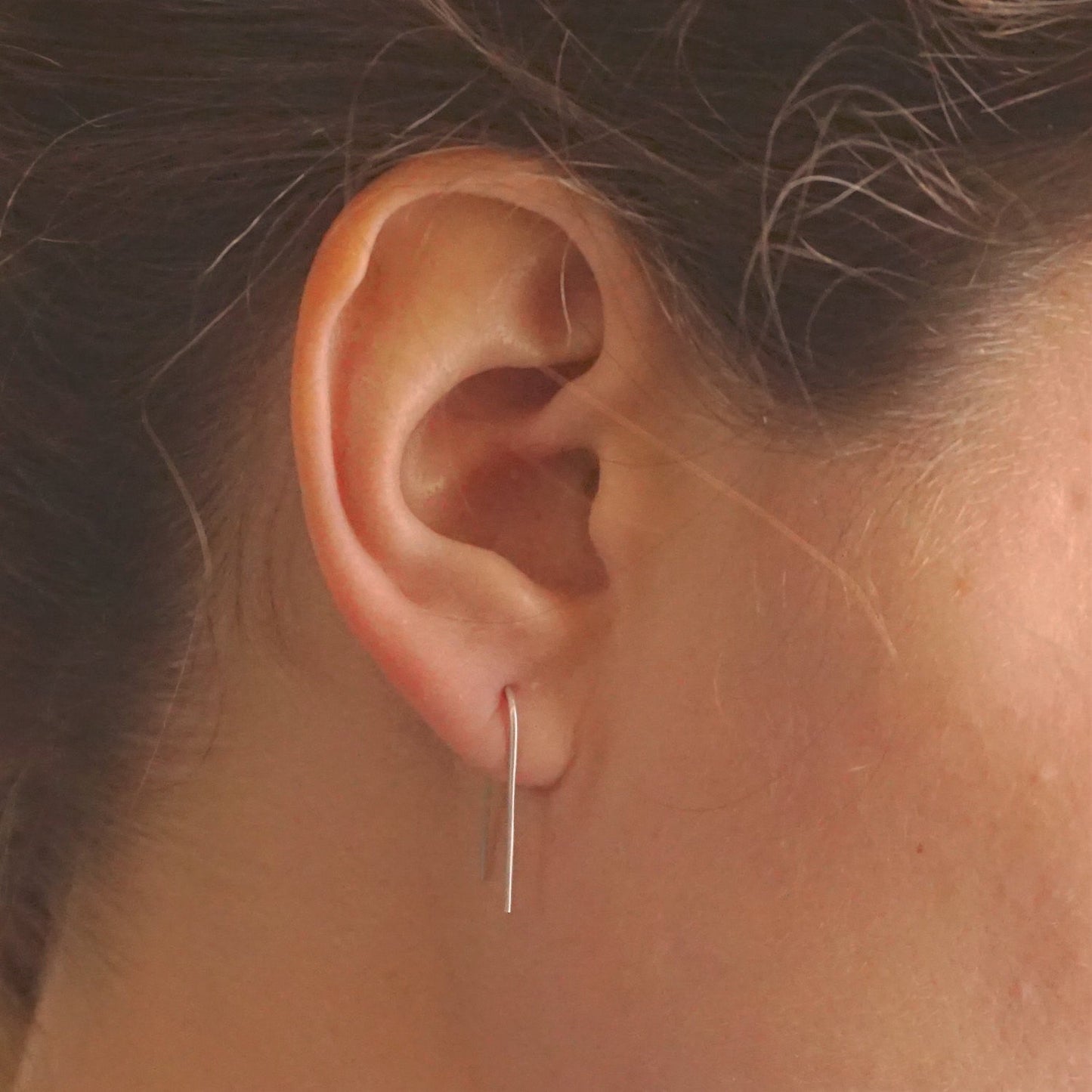 Simple 22mm Arc Earrings 023 - Patination Design