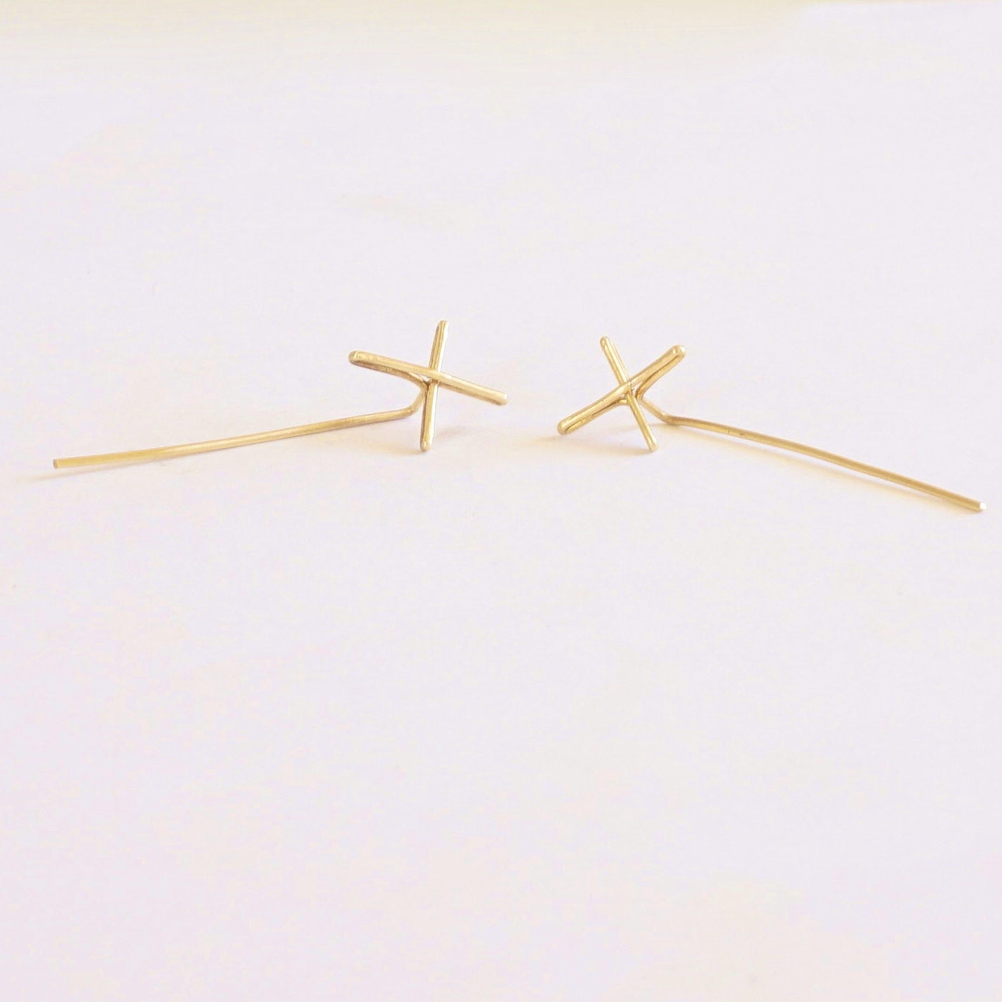 X Threader Earring Plus Threader Earrings 030 - Patination Design