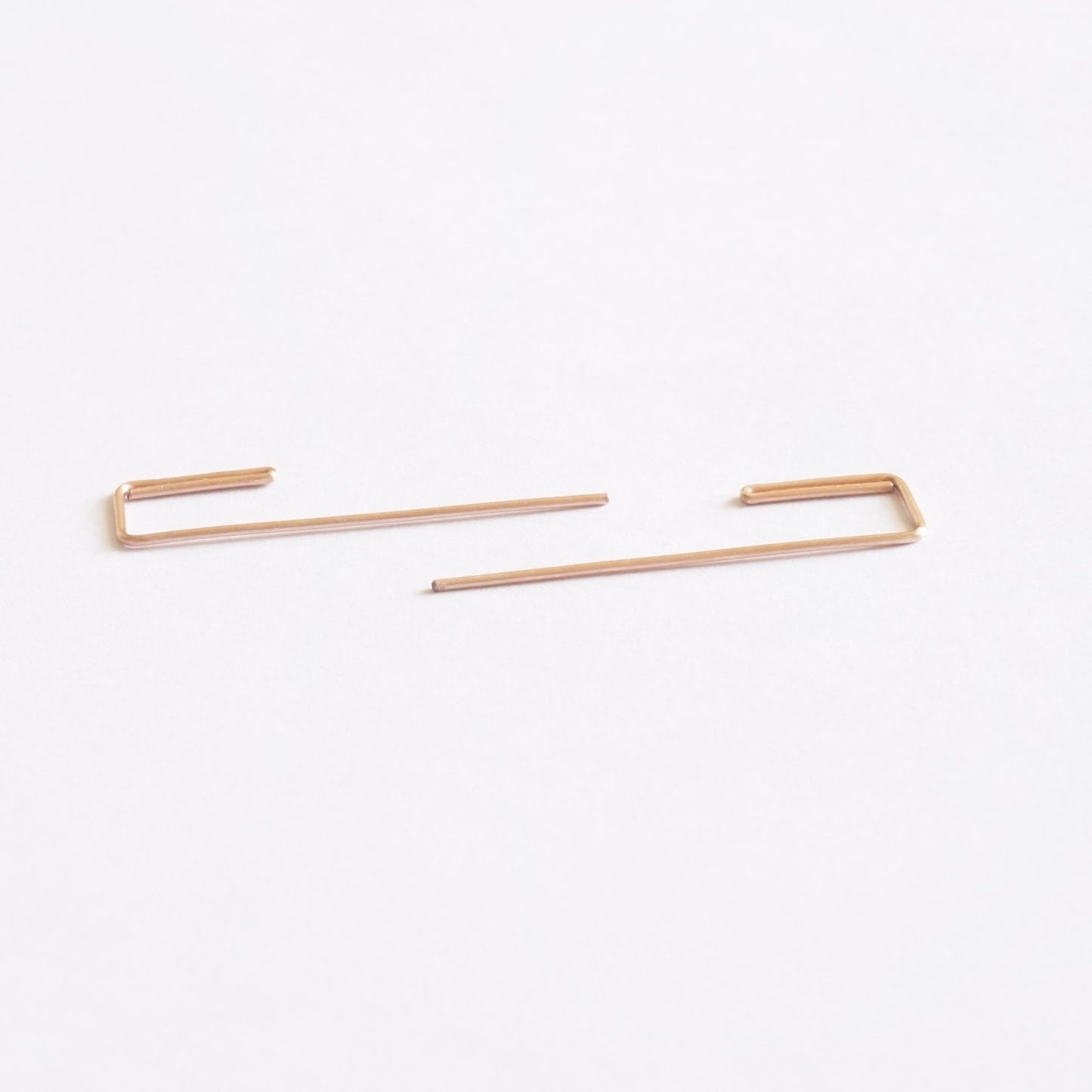 14k Gold 11mm Bar Drop Threader Earring Solid Sterling Silver Gold Filled Rose Gold Filled Earrings Bar earrings bar jewelry minimalist 047