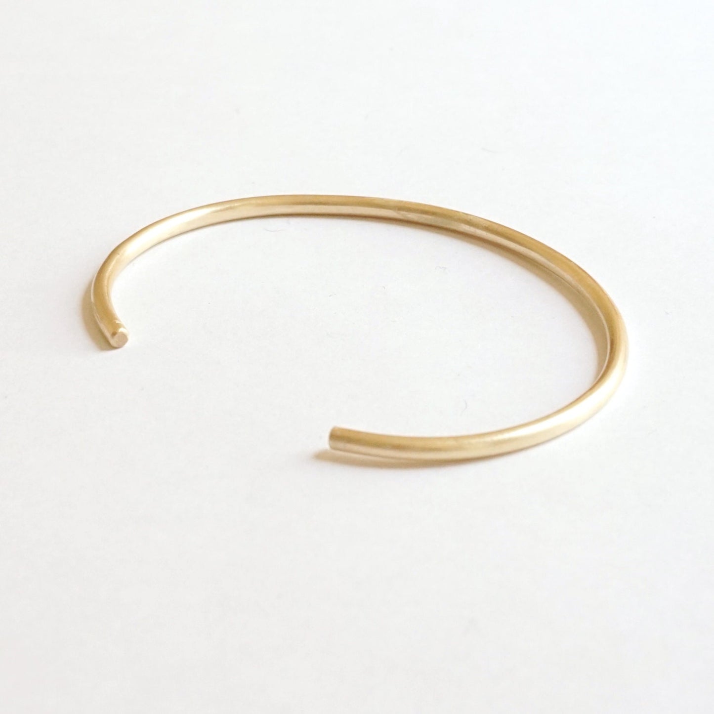 2mm Round Bracelet w Rounded Ends Thin Cuff Bracelet Brass Delicate Jewelry Stacking Bracelet Minimalist Sterling Silver cuff bracelet 048