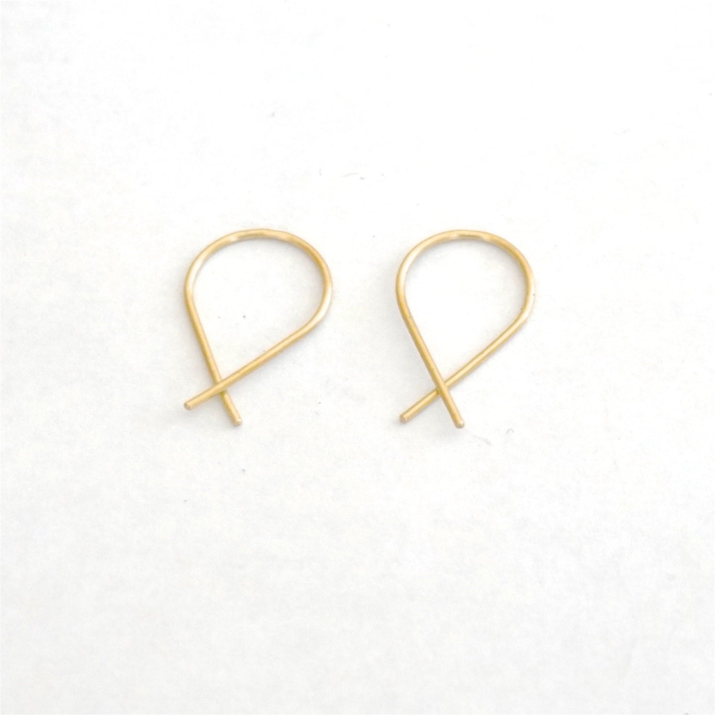 Cross Arc Earrings 14k Gold Fill U Shaped Earrings Rose Gold Fill Minimal jewelry Pink Earrings geometric simples solid 14k gold white 033