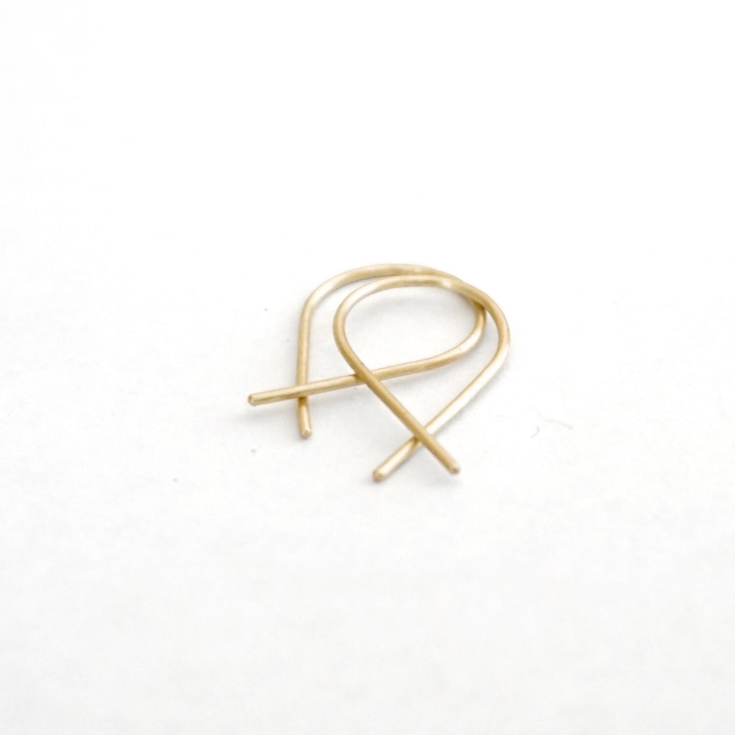 Cross Arc Earrings 14k Gold Fill U Shaped Earrings Rose Gold Fill Minimal jewelry Pink Earrings geometric simples solid 14k gold white 033