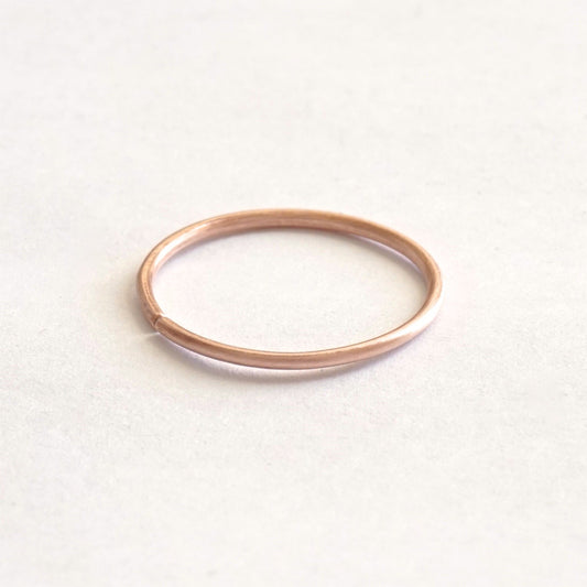 14k Gold 1mm Round Ring with Rounded Ends Stacking Ring Adjustable ring Copper jewelry brass sterling silver 14k gold fill ring minimal 052