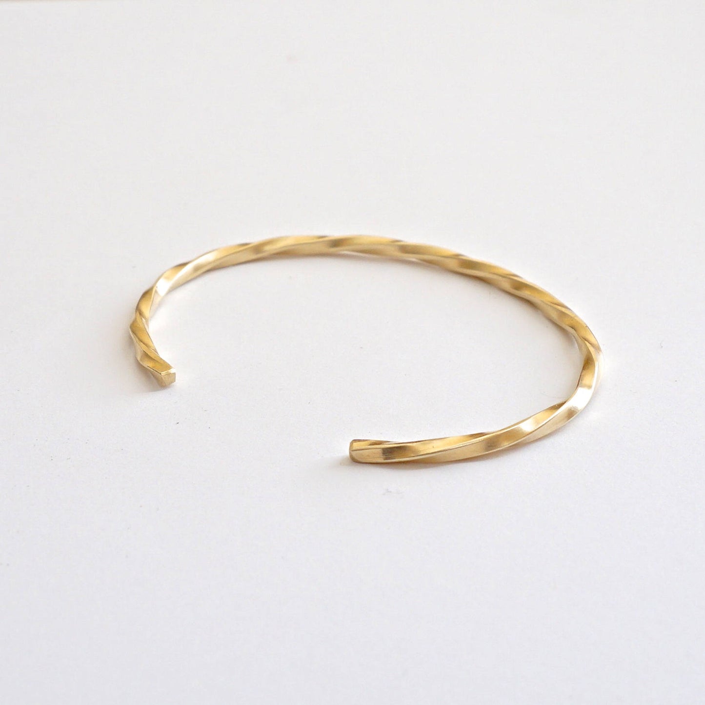 2mm Square Twist Cuff Bracelet w Round Ends Thin Cuff Bracelet Brass Bangle Delicate Jewelry Stacking Bracelet Minimalist Texture shape 068