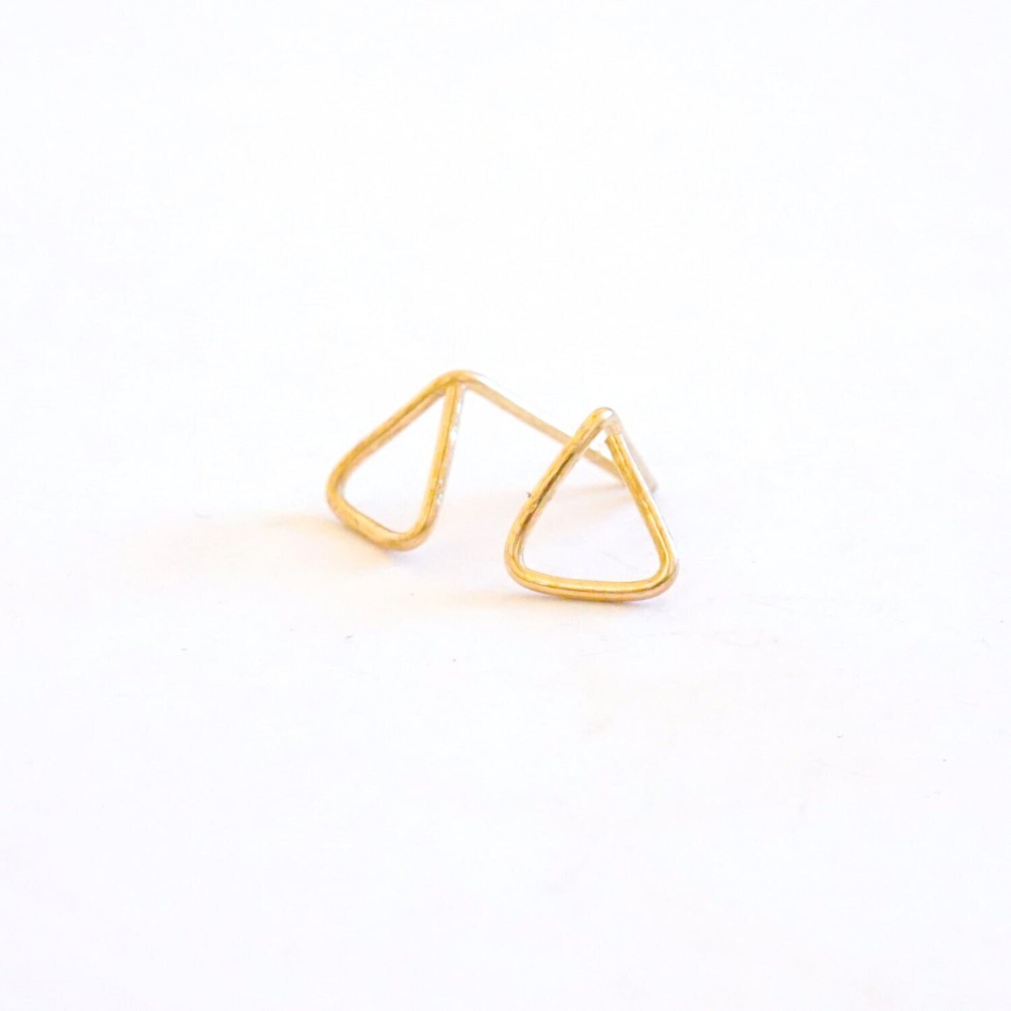 7mm Open Triangle Earrings for Sensitive Ears | Sterling Silver | 14k Gold Filled | 14k Rose Gold Filled | Gift Boxed 012