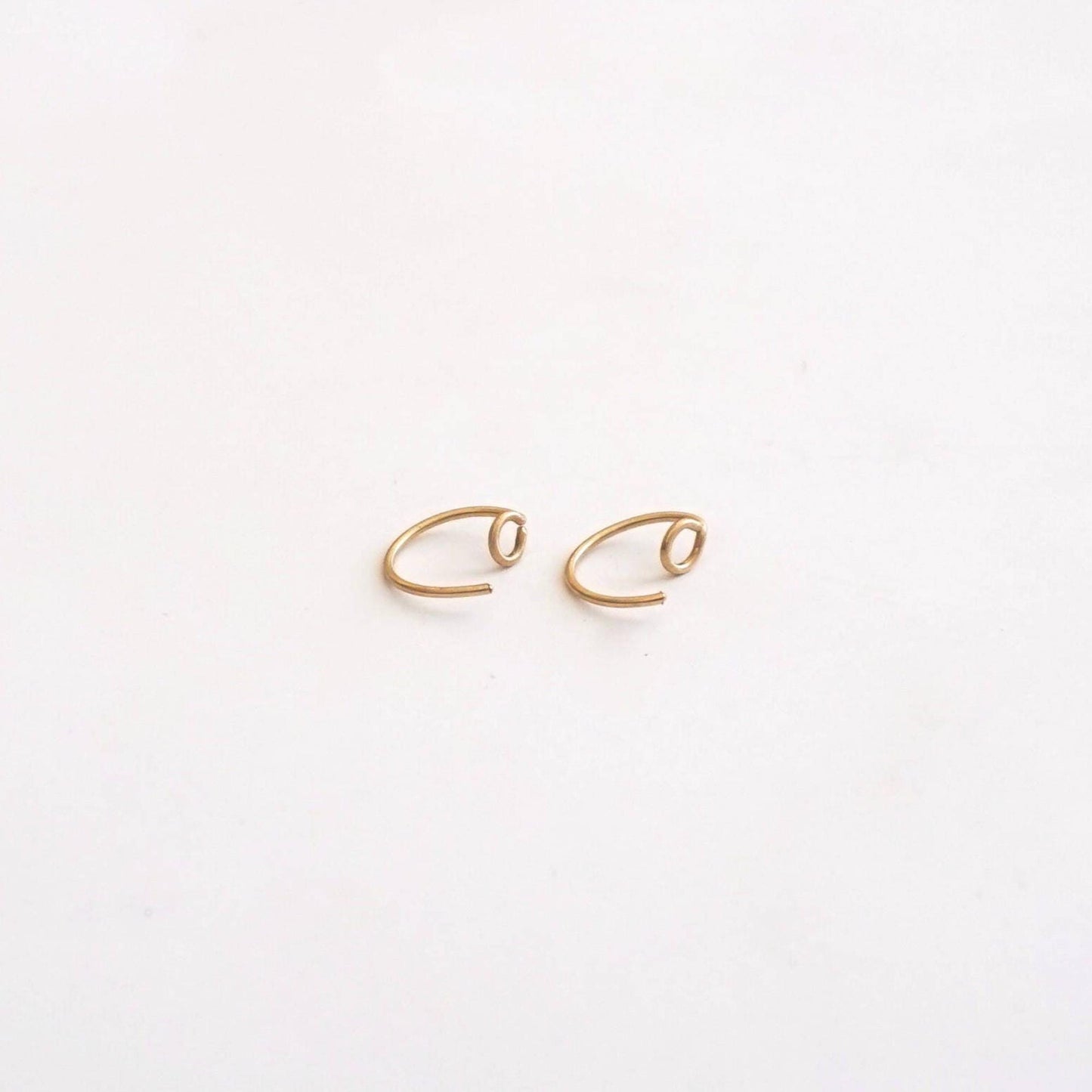 4mm Open Circle Ear Hugger Earring Solid Sterling Silver Gold Filled Rose Gold Filled Earrings circle earrings jewelry minimalist 14k 064