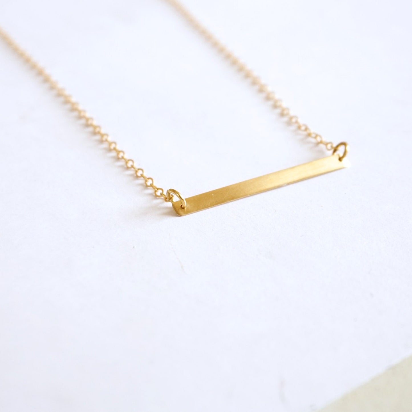 Minimalistic Nameplate Necklace with clasp brass necklace jewelry Sterling Silver bar jewelry simple geometric rectangle necklace 006