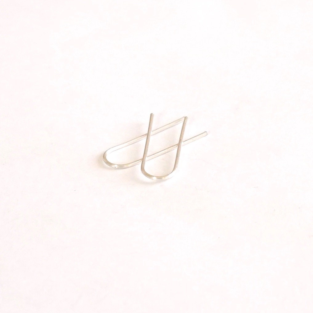 Silver Arc Earrings 14k Gold Fill U Shaped Earrings Rose Gold Fill Minimal jewelry Pink Earrings geometric simple and understated 023