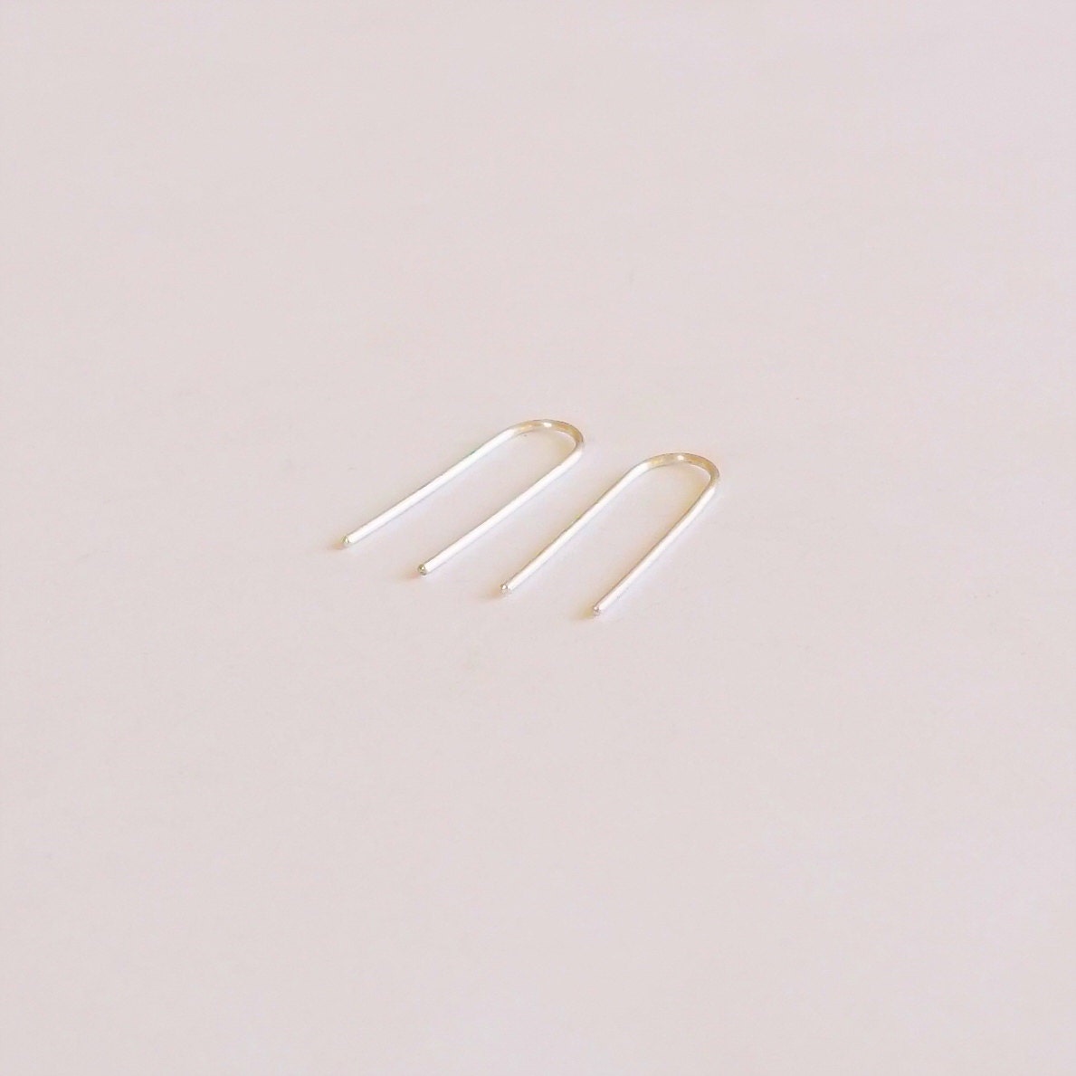 Silver Arc Earrings 14k Gold Fill U Shaped Earrings Rose Gold Fill Minimal jewelry Pink Earrings geometric simple and understated 023