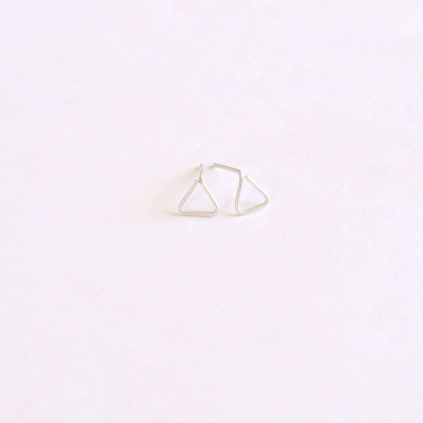 7mm Open Triangle Earrings for Sensitive Ears | Sterling Silver | 14k Gold Filled | 14k Rose Gold Filled | Gift Boxed 012