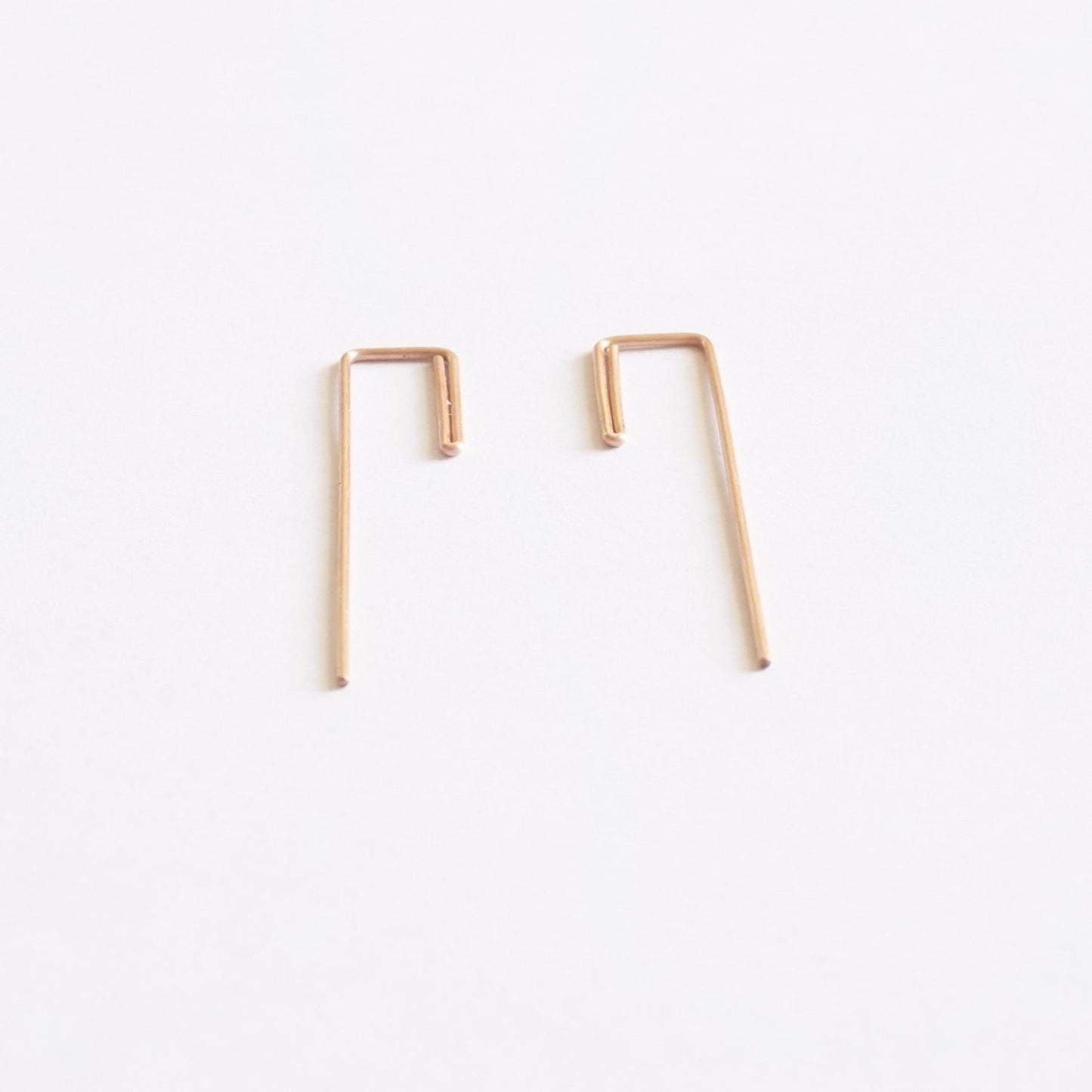 11mm Bar Drop Threader Earring 047 - Patination Design