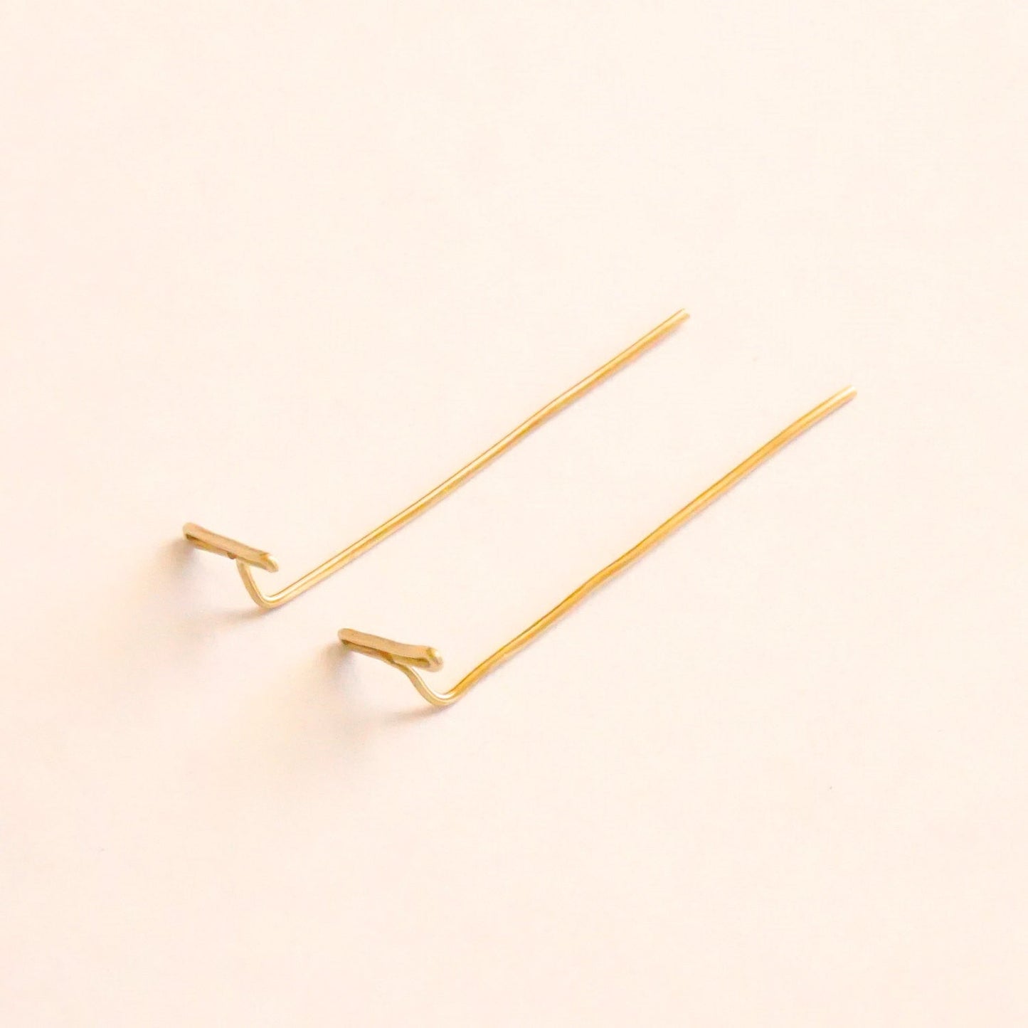 11mm Staple Threader Earring 016 - Patination Design