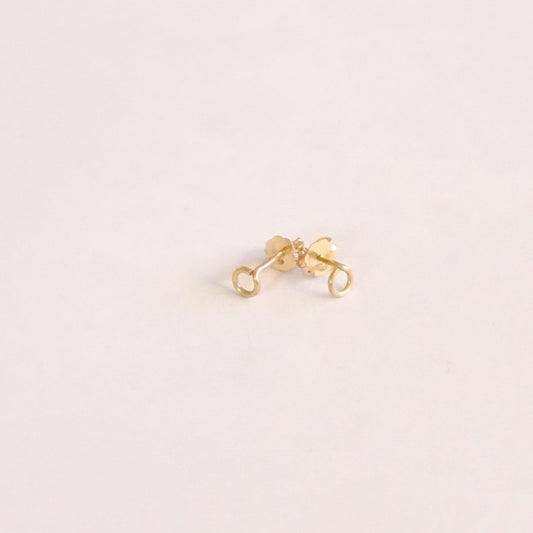 4mm Open Circle Stud Earrings 018 - Patination Design