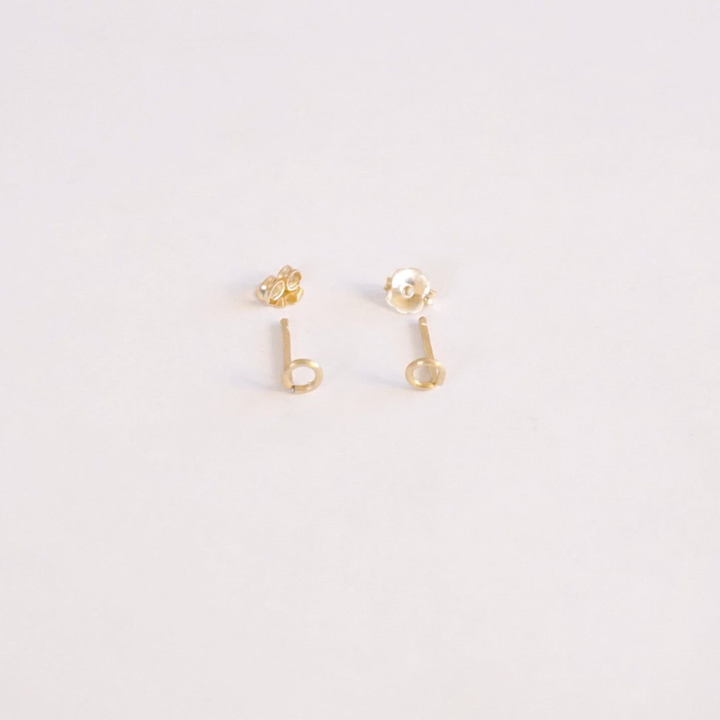 4mm Open Circle Stud Earrings 018 - Patination Design