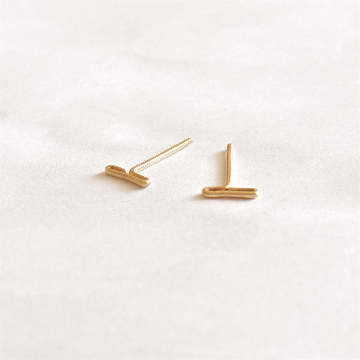 7mm Bar Stud Earrings 032 - Patination Design