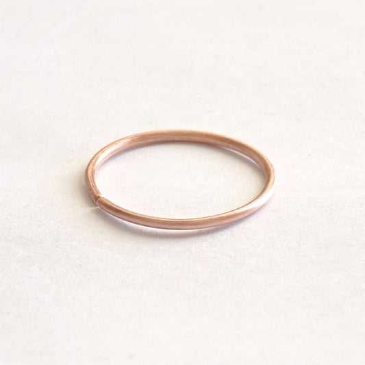 Adjustable 1mm Round Ring with Rounded Ends 052 - Patination Design