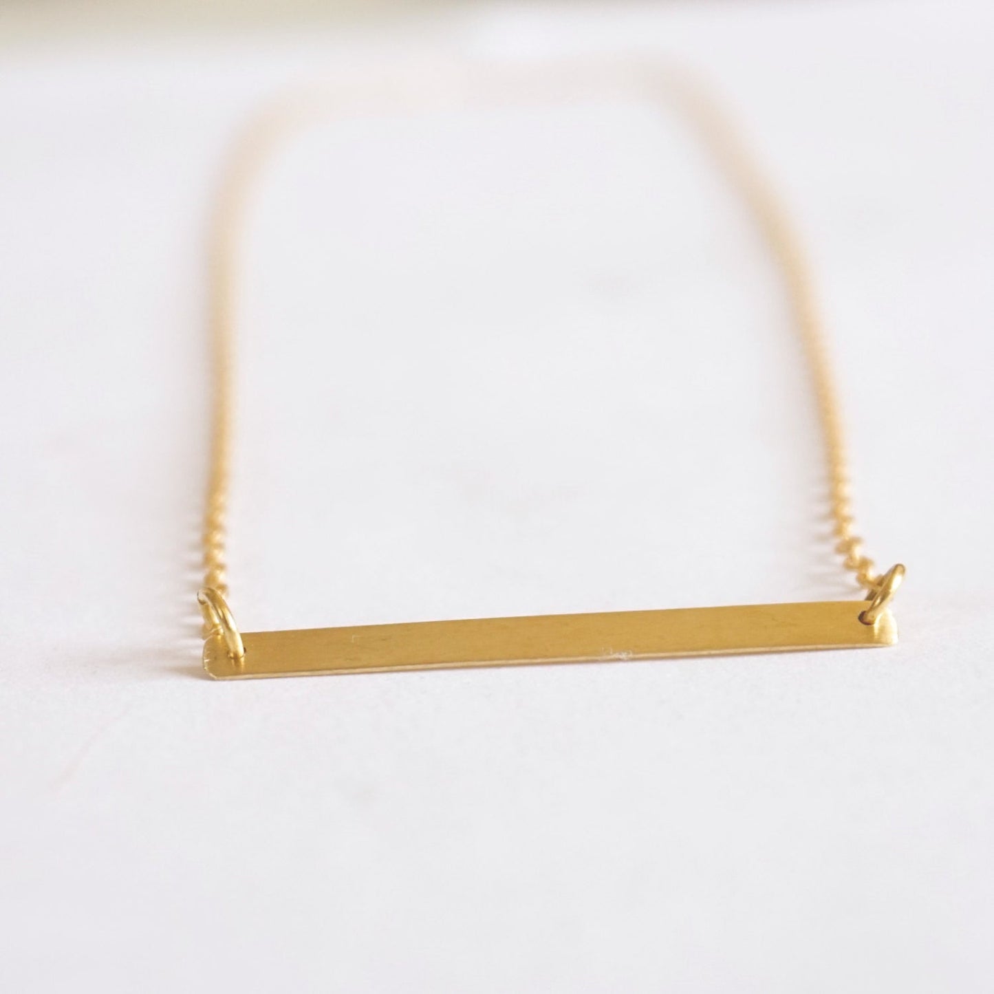 Minimalistic Nameplate Necklace with clasp brass necklace jewelry Sterling Silver bar jewelry simple geometric rectangle necklace 006 - Patination Design