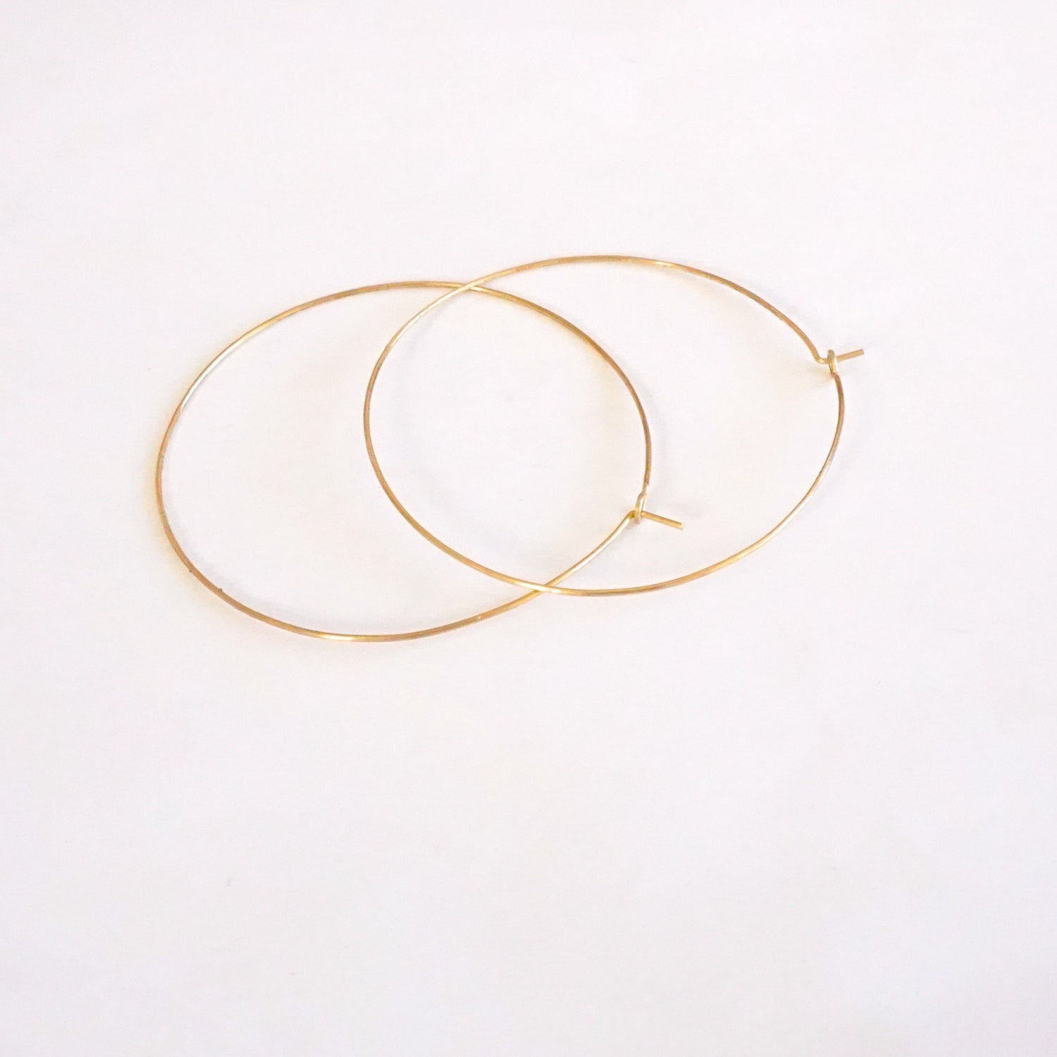 Simple Hoop Earrings 020 - Patination Design