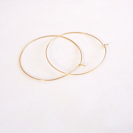 Simple Hoop Earrings 020 - Patination Design